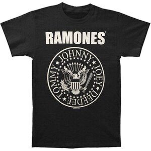 Hey Ho Back Print Ramones Punk Rock Band Graphic T-Shirt 166